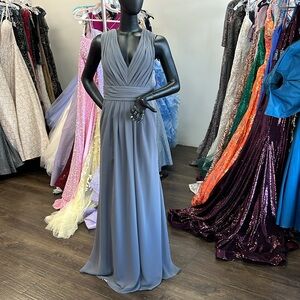 Elegant Gray Evening Gown